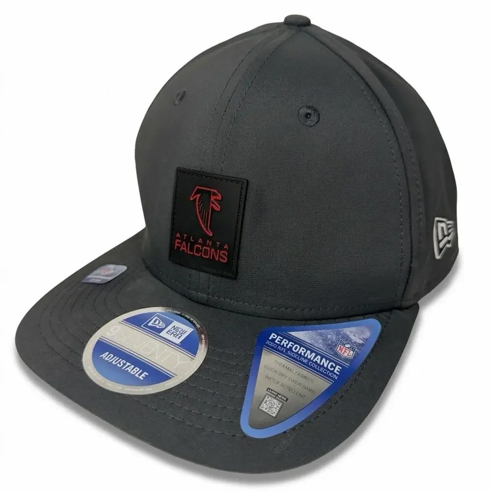 Atlanta Falcons New Era 9SEVENTY Hat Cap Patch Performance NFL Sideline Charcoal